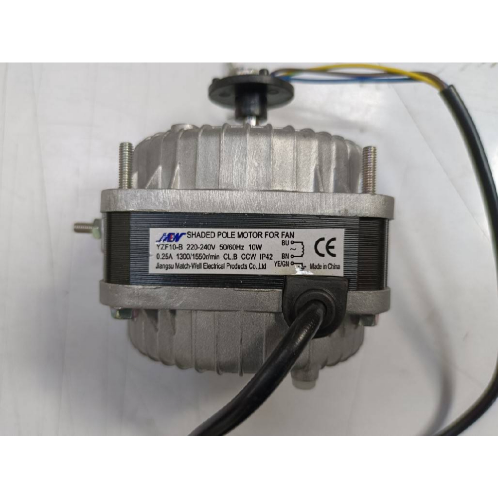 มอเตอร์พัดลมตู้แช่ 10W ยี่ห้อ AMV 220-240V, 50/60Hz Model : AMV80M3-P01