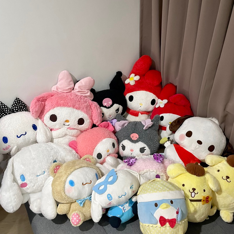 ตุ๊กตา Sanrio ซานริโอ้ แท้100% : Kuromi Mymelody Cinnamonroll Pochacco Pompompurin Tuxedosam