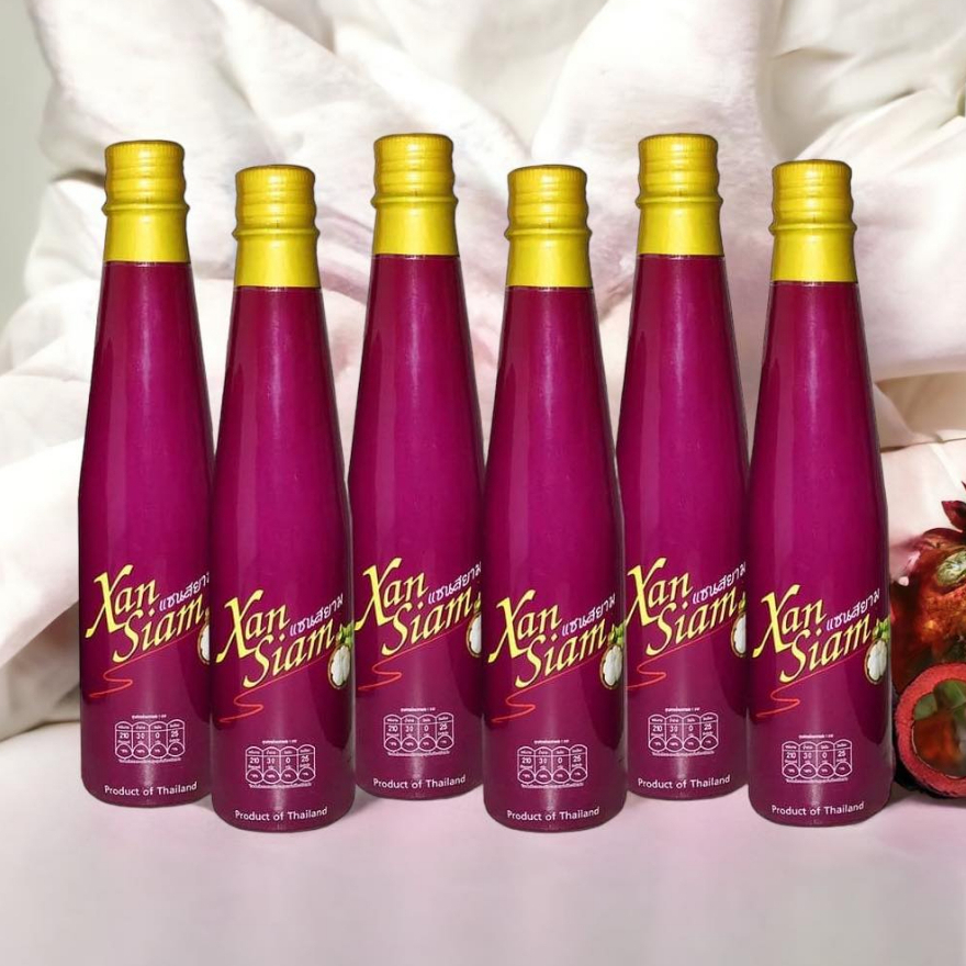 น้ำมังคุดแซนสยาม เครื่องดื่มน้ำมังคุดผสมผลไม้ ชุด (6 ขวด) ปริมาณ 250ml