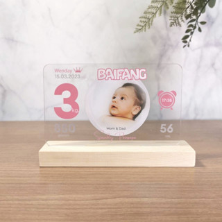 Urbanica โคมไฟ baby เฟรม (อังกฤษ) ของขวัญวันเกิด ของขวัญเด็กแรกเกิด ของขวัญชิ้นเดียวในโลก