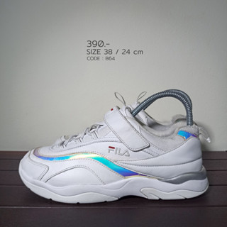 FILA Ray แบบแปะ 38 / 24 cm มือสองของแท้100% (B64)