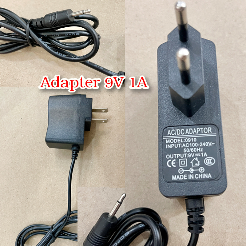 Adapter 9V 1A อะแดปเตอร์ 9V กระแส 1A AC/DC 0910 Adapter ขนาด 9V/1A หัวเล็กแหลม หัวเข็ม