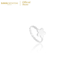 Louis Montini (Jewelry) Sterling Silver 925 Ring แหวนเงินแท้ 92.5% แหวนผู้หญิง รูปเกลียวดอกไม้ LJRG27