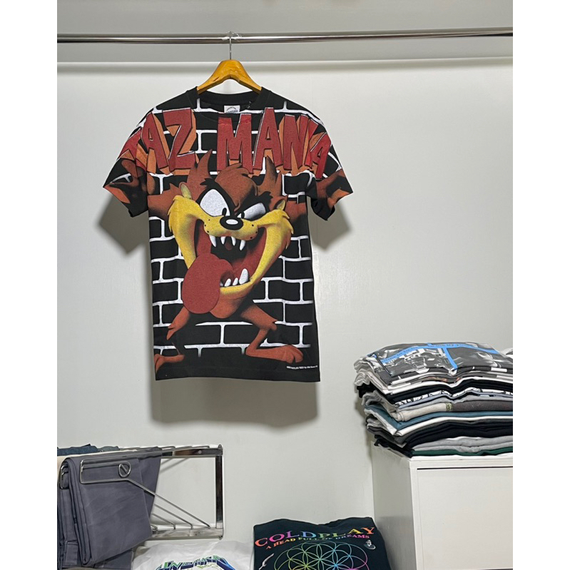 เสื้อยืดการ์ตูนมือหนึ่ง TAZMANIAN DEVIL LOONEY TUNES AOP MODERN BOOTLEG TEE SHIRT Size L มือ1