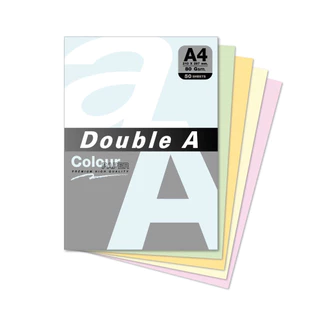 Double A กระดาษการ์ด กระดาษการ์ดสี กระดาษถ่ายเอกสาร A4 หนา 180 แกรม แพ็ค 50 แผ่น จำหน่าย 1แพ็ค [S24]