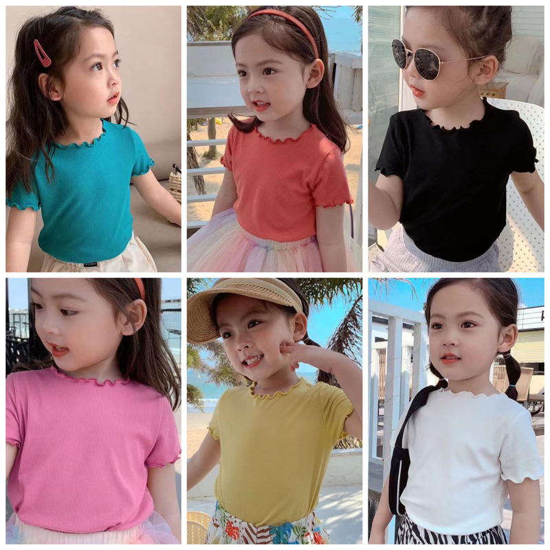 🔥ลดราคา โปรใหม่ เสื้อยืดเด็กผู้หญิง สไตล์เกาหลี size90-140 ร้านค้าจัดส่งไวในไทย