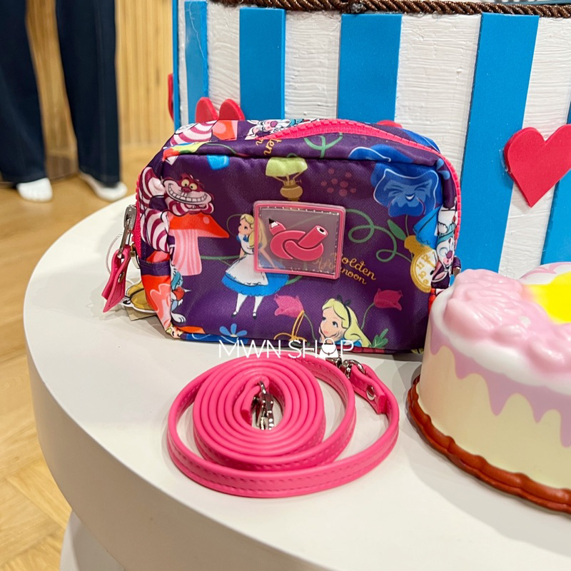 Kloset กระเป๋าสตางค์ มีโค้ดลด30% Disney Alice in wonderland กระเป๋าสตางค์ใบเล็ก พร้อมสายยาว