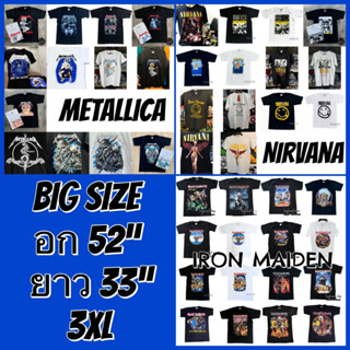 อก52" ยาว33" No2/4 ไซ้สใหญ่ 3XL size XXXL เสื้อวงร็อค เสื้อวง เสื้อยืด เสื้อวินเทจ