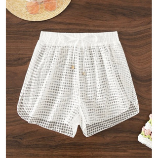 Cover up see through beach shorts