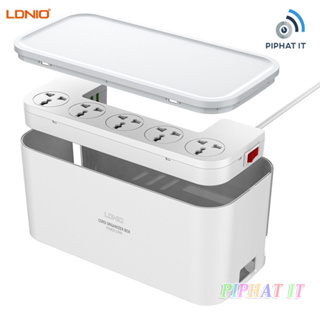 ปลั๊กไฟ LDNIO SC5309 Power Strip Management 5 Port &amp; 3USB กล่องปลั๊กพ่วง รางปลั๊กไฟ สายทองแดงแท้