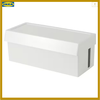 กล่อง กล่องเก็บสายไฟ พร้อมฝาปิด ขนาด 14x32x12 ซม. SÄTTING แชตทิง (IKEA)