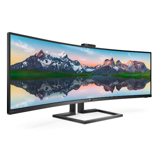 PHILIPS 49 “ VA Curve Resolution 5120 x 1440 @60 Hz 5 ms. Brightness 450 cd/m2 contrast 3000:1 Model