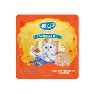 Moochie Fairy Puree มูชี่ ขนมแมวเลีย รสทูน่าและคัตซึบูชิ 15 g. x 25 ซอง