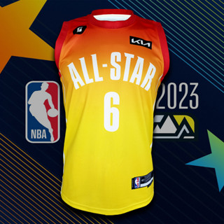 เสื้อบาส เสื้อบาสเกตบอล NBA ทีม ALLSTARS/western ทีม ออลสตาร์ส ฝั่งตะวันตก 2023 #BK0172 รุ่น เลบรอน เจมส์#6 ไซส์ S-5XL