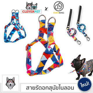 [พร้อมส่ง🇹🇭] EVERKING สายรัดอก สายรัดอกสุนัข สายจูงสุนัข สายจูงหมา ชุดรัดอกสุนัข Dog Harness Cleverpet