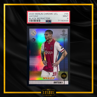 2020/21 Topps Merlin Chrome UCL Antony AFC Ajax BLACK REFLECTOR 03/15 PSA 9 MINT