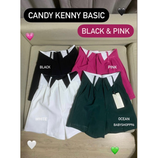 New Candy สีชมพู 🖤💗 Black&amp;Pink🖤💗 ขาสั้นเอลสูงรุ่นใหม่ล่าสุดแต่งด้วยขอบพับเพิ่มความเก๋ดูดีมีสไตล์🥓🧸🧺