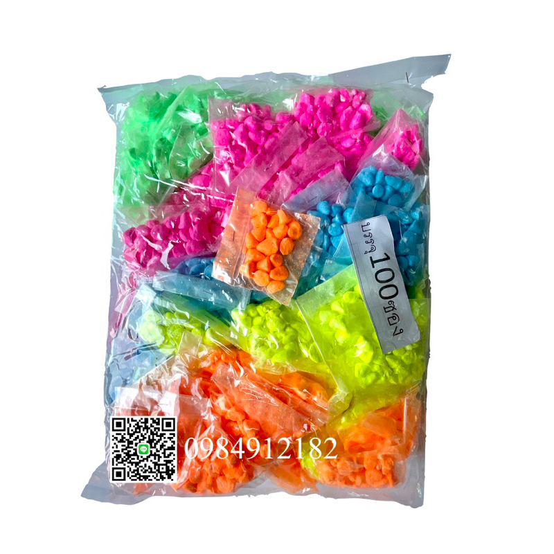 แป้งสีเล่นสงกรานต์ (ซองเล็ก15กรัม)/100ซอง ราคาส่ง ดินสอพอง สามารถนำไปขายต่อ 3 บาทต่อซอง