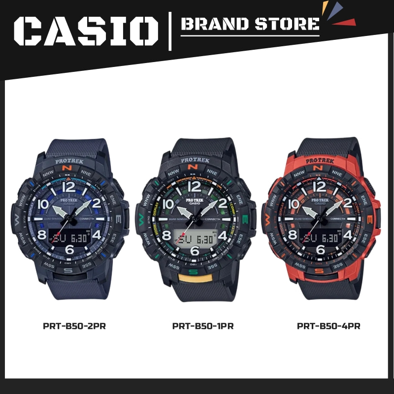 (ส่งฟรี) CASIO G-SHOCK WATCH รุ่น PRT-B50-2PR PRT-B50-1PR คาสิโอ ดู นาฬิกาข้อมือผู้หญิง นาฬิกาข้อมือ