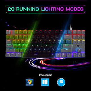 OKER K425 GAMING KEYBOARD MIXED BACKLIT Blue switch คีย์บอร์ด เกมมิ่ง ไฟสวย แมคคานิคอล บลูสวิช #DM 425