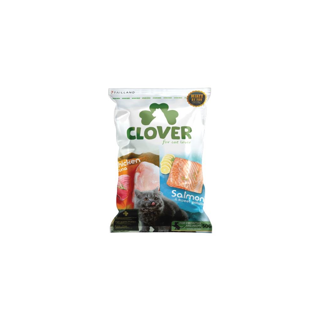 [สินค้าแถมเท่านั้น] Clover อาหารแมว holistic ขนาด 50 กรัม