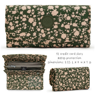 (2สี) กระเป๋า Kipling MONEY LAND Large RFID Wallet