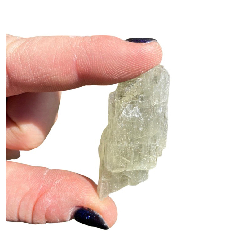 1 Pc Natural Rough Green Kunzite Hiddenite Crystals from Brazil / Top High Quality /Hiddenite Stone 