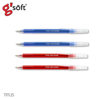 (USP)💯แท้พร้อมส่ง💯(ยกกล่อง30ด้าม) G'soft TITUS ปากกาลูกลื่น จีซอฟ ติตุส 0.38มม. ปากกา ลูกลื่น จีซอฟท์ (30แท่ง)