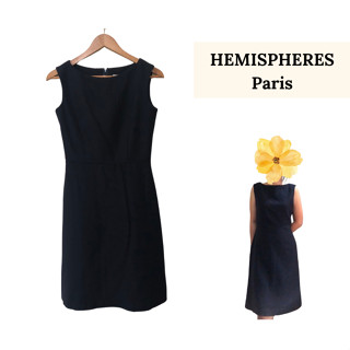 Hemispheres Paris เดรสทำงานผ้ามี texture เข้ารูป ตัดเย็บประณีต สภาพดีมาก M