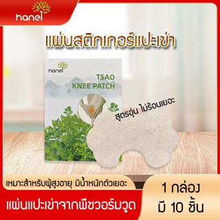 hanel TSAO Knee Patch 10 ชิ้นต่อกล่อง แผ่นสติกเกอร์แปะเข่า แผ่นแปะเข่า จากพืชวอร์มวูด