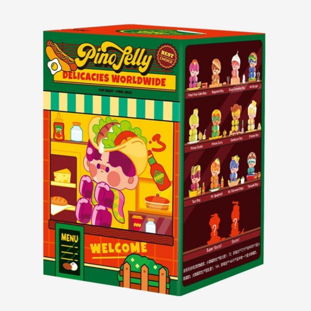 กล่องสุ่มพร้อมส่ง 💛💚 Pino Jelly Delicacies Worldwide Series : Pop Mart