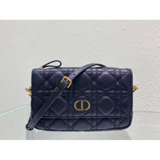 DIOR CARO POUCH(Ori) 📌size 17.5x10.5x5 cm 📌สินค้าจริงตามรูป งานสวยงาม หนังแท้