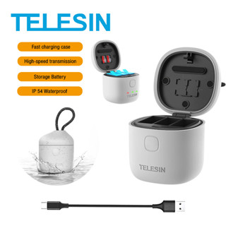 TELESIN กล่องชาร์จ Battery Gopro 11/10/9 แบบกล่องกันน้ำ และเป็น Card reader ในตัว