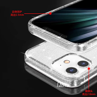 Case​TPU 17promax​ เคสใสกากเพชร​สำหรับ​รุน สำหรับ i6/6splus 7/8plus XR/XSMAX 11 for i12 i13 i14 Pro max 15 Pro max 16Pro