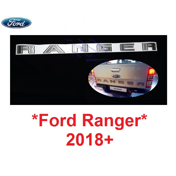 สติ๊กเกอร์ สีเทาดำ FORD RANGER 2018 ติดตกแต่งรถ ฟอร์ด เรนเจอร์ ทุกรุ่น PX T6 sticker ติดท้าย