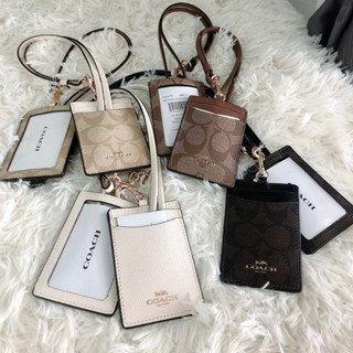 COACH ID CARD CASE LANYARD ป้ายห้อยบัตร สายห้อยบัตรพนักงาน สายคล้องคอใส่บัตร ที่ใส่บัตรพนักงาน สามารถถอดสายยาวออกได้