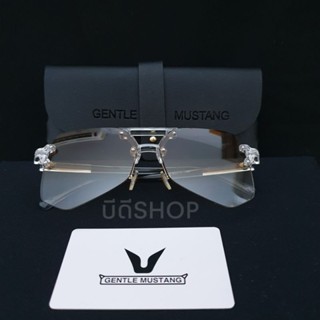 แว่นกันแดด GENTLLE MUSTANG RIMLESS SUNGLASSES WITH GRADIENT BROWN LENSES (SG-11)