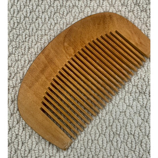 Beard Comb, Natural Peach Wood