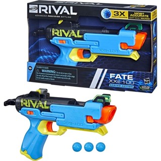 Nerf Rival Fate XXII-100 Blaster Gun Adjustable Rear Sight, Breech Load, Includes 3 Rival Accu-Rounds