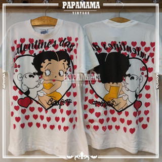 [ BETTY BOOP ] Valentins day the Original BOOTLEG เสื้อการ์ตูน เสื้อวินเทจ papamama vintage shirt