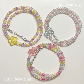 สร้อยคอลูกปัดสีใส | clear color necklace