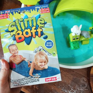 Slime Play Slime Baff สีฟ้า สีเขียว สไลม์ Sensory Play