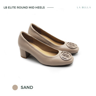 LA BELLA รุ่น LB ELITE ROUND MID HEELS - SAND