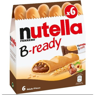 Nutella B-ready​ T6 บิสกิตสอดไส้ช็อคโกแลตนูเทลล่า  6 ชิ้น