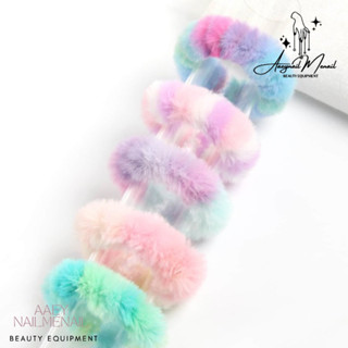 ยางมัดผม Tie Dye Fluffy Scrunchi 5 pcs