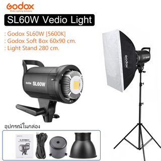 Godox SL-60W SL60W LED Video Light ไฟต่อเนื่องสตูดิโอ ให้แสงสีขาว 5600K 60Watt