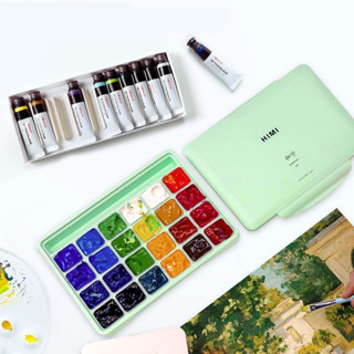 【จัดส่งในวันเดียวกัน】 MIYA HIMI GOUACHE สีกวอช 24 สี 30ml