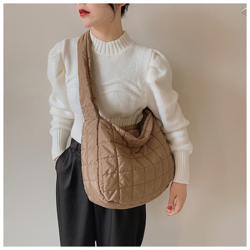 กระเป๋าพายข้าง กระเป๋าสะพายไหล่ crossbody ใบใหญ่จุได้เยอะ