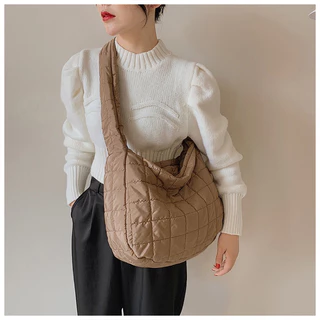 กระเป๋าพายข้าง กระเป๋าสะพายไหล่ crossbody ใบใหญ่จุได้เยอะ