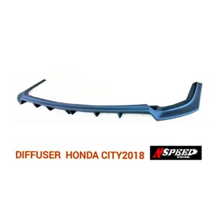 Diffuser​ หลังใส่ Honda City2018​(งานดิบสีดำด้าน)​ส่งฟรีทั่วประเทศ​